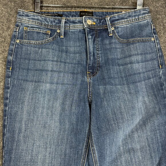 Talbots Jeans Womens 8 Demi Boot Crop Medium Wash Cotton Stretch Pockets - Picture 3 of 9